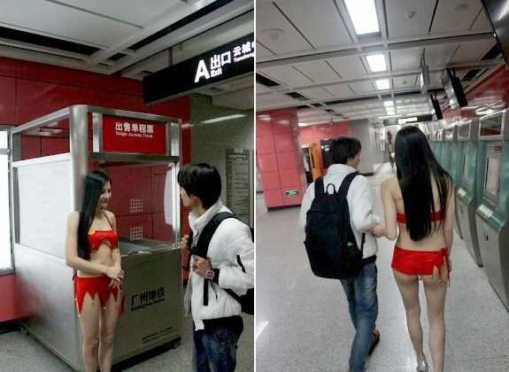 Cô gái mặc bikini chỉ đường cho khách gây tranh cãi - ảnh 5